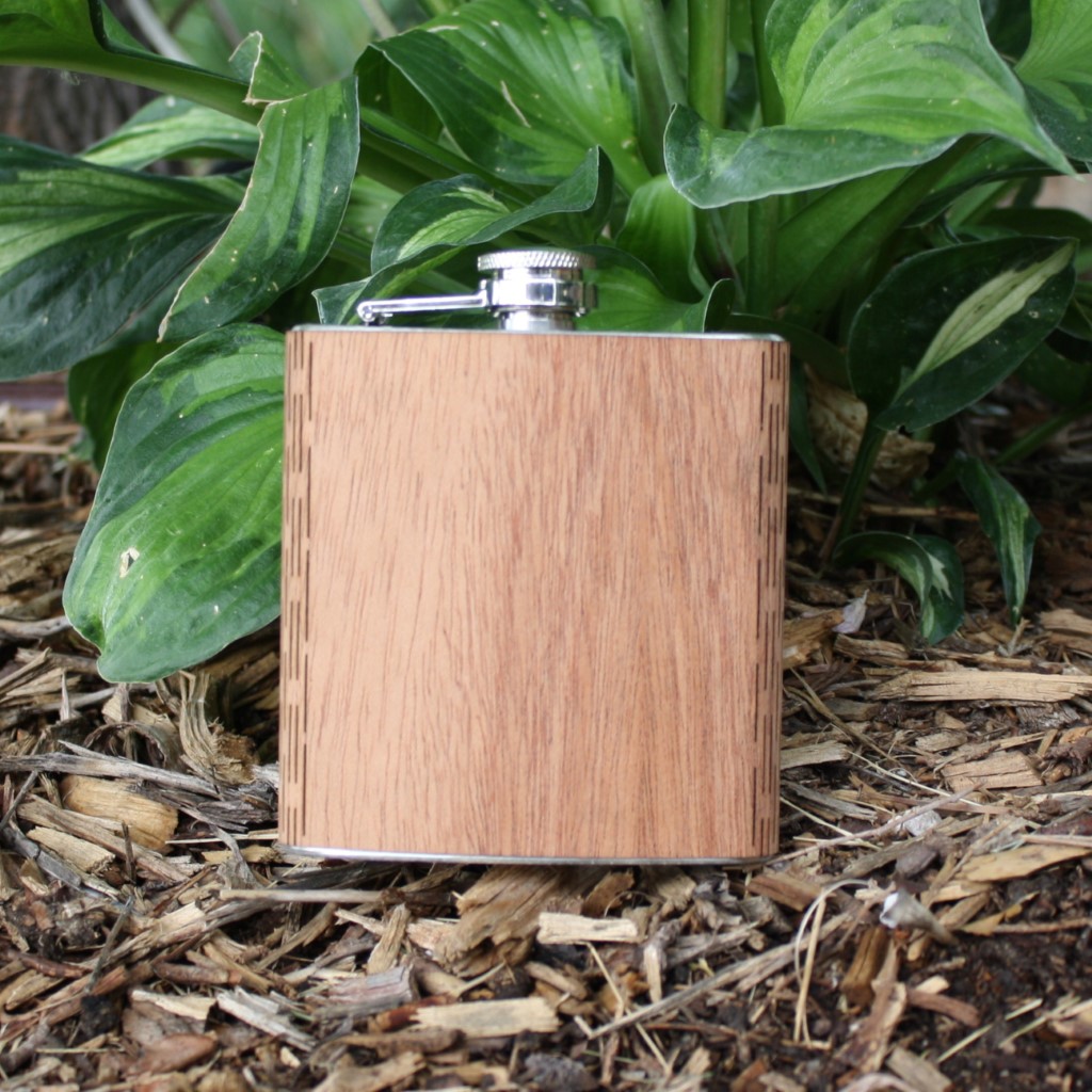 6 Oz. Wooden Hip Flask (COLUMBIA) 1