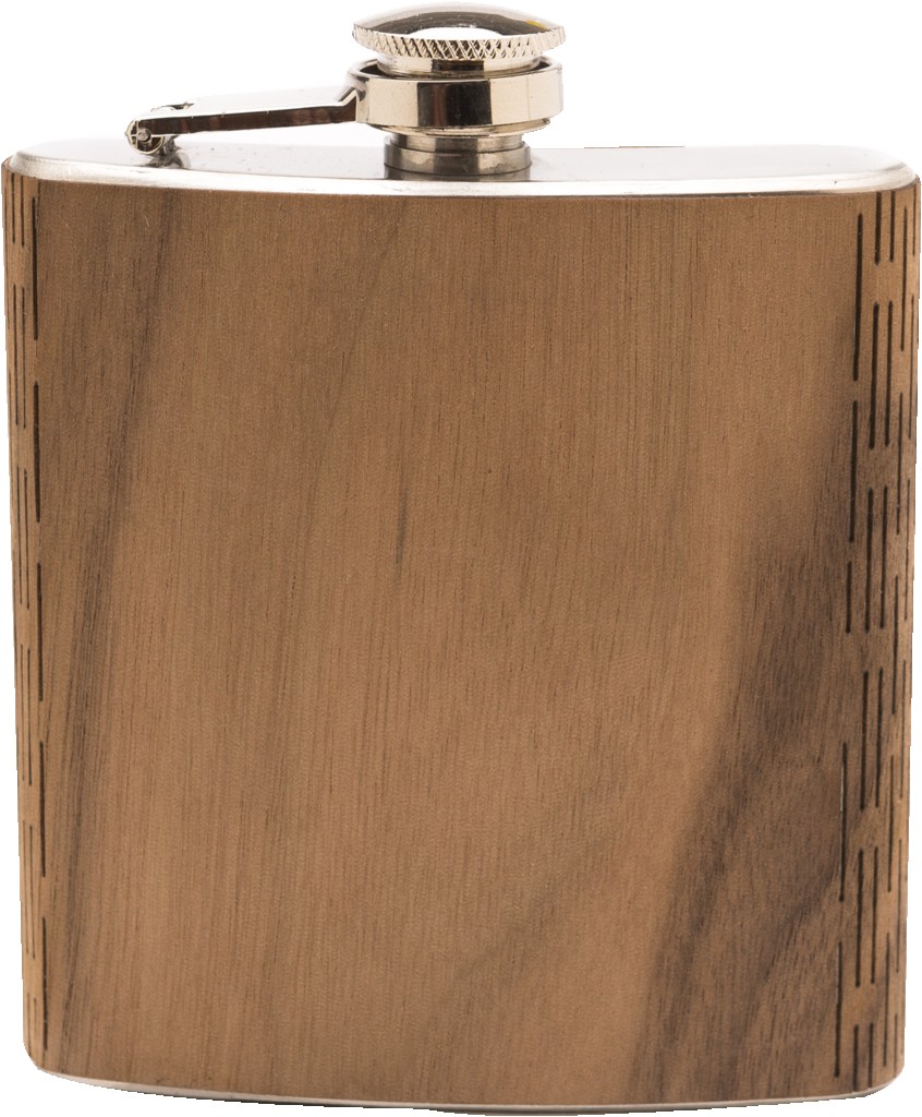 6 Oz. Wooden Hip Flask (COLUMBIA) 1