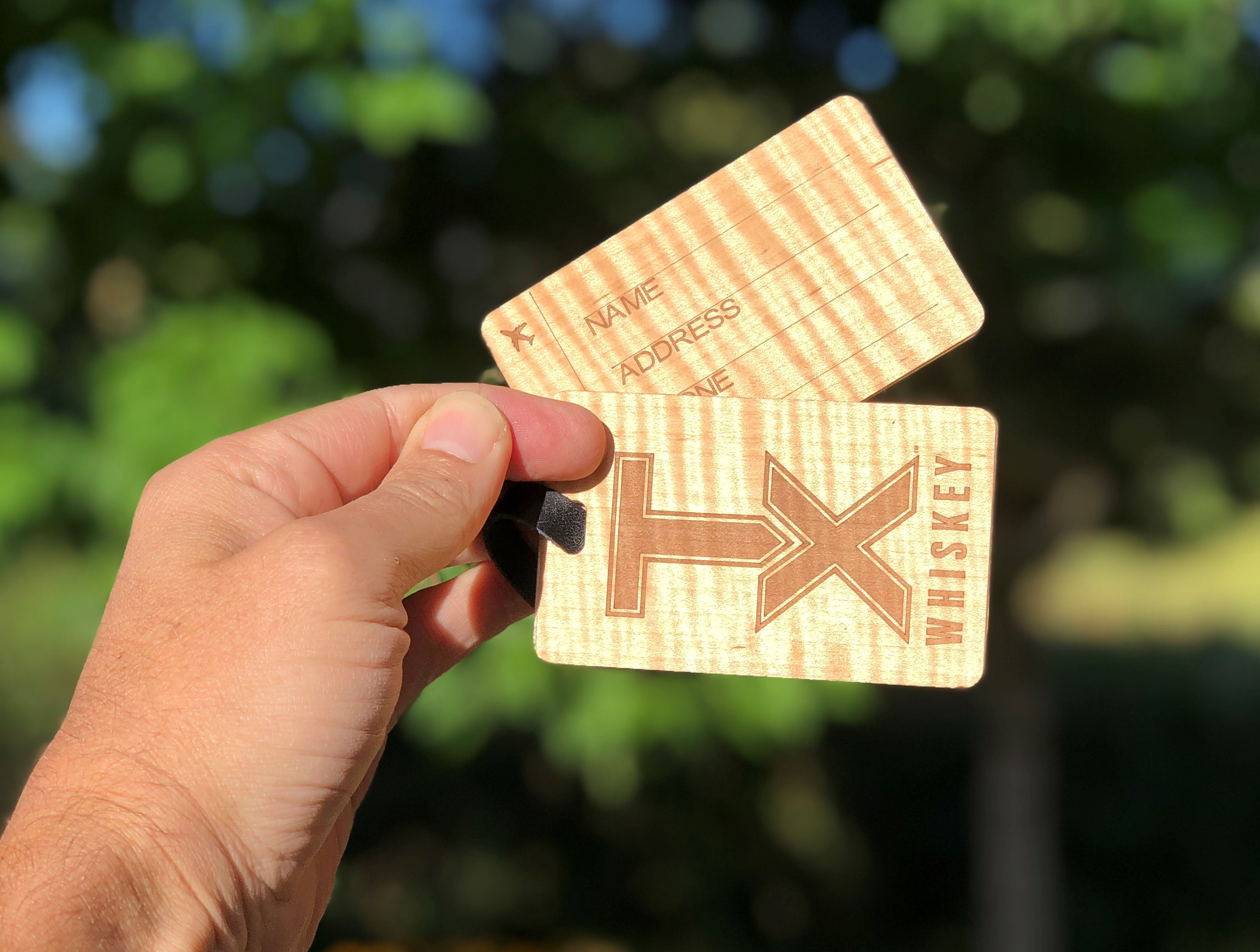 Slim Wooden Engraved Luggage Tags (JARBRIDGE) 1