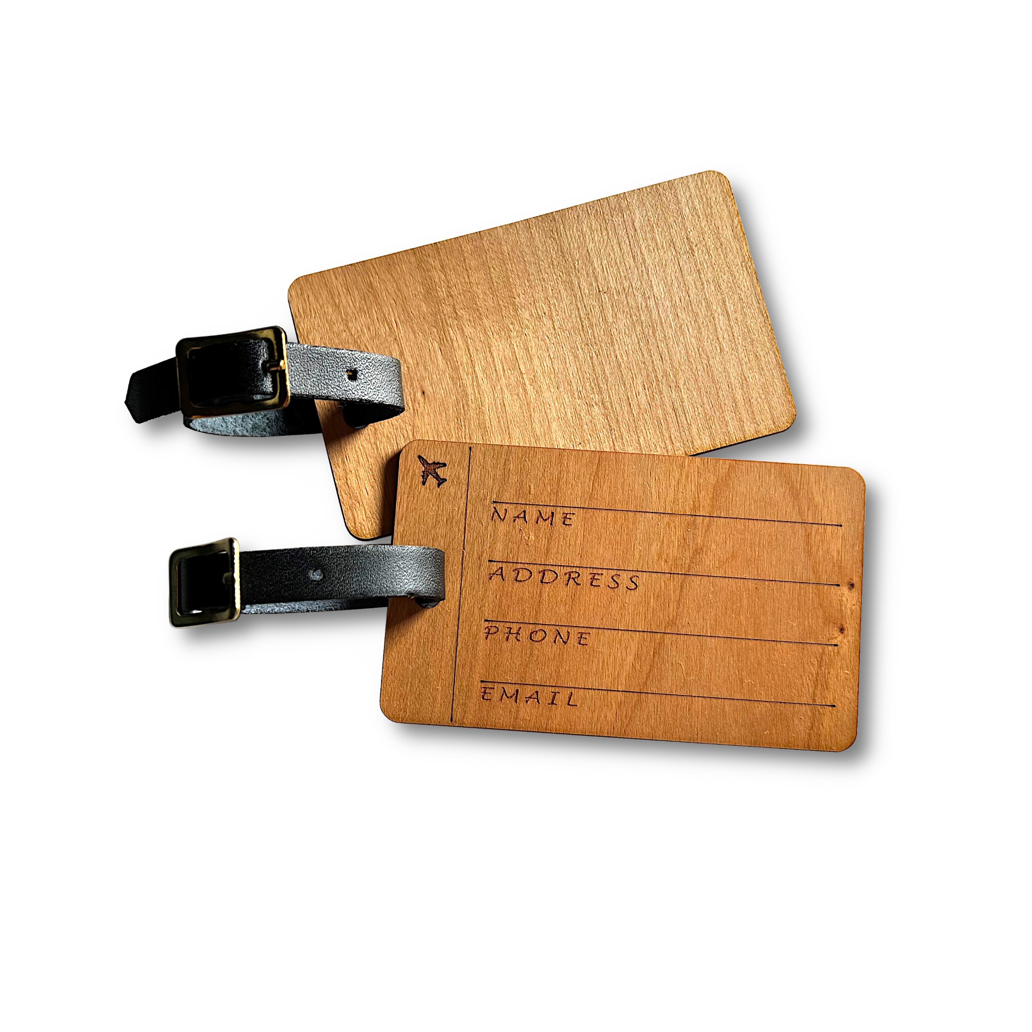Slim Wooden Engraved Luggage Tags (JARBRIDGE) 1