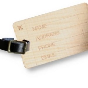 Slim Wooden Engraved Luggage Tags (JARBRIDGE) 1 Slim Wooden Engraved Luggage Tags (JARBRIDGE) 1