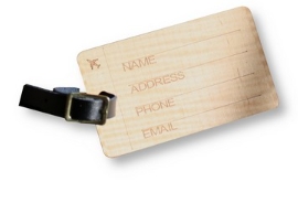 Slim Wooden Engraved Luggage Tags (JARBRIDGE) 1 Slim Wooden Engraved Luggage Tags (JARBRIDGE) 1
