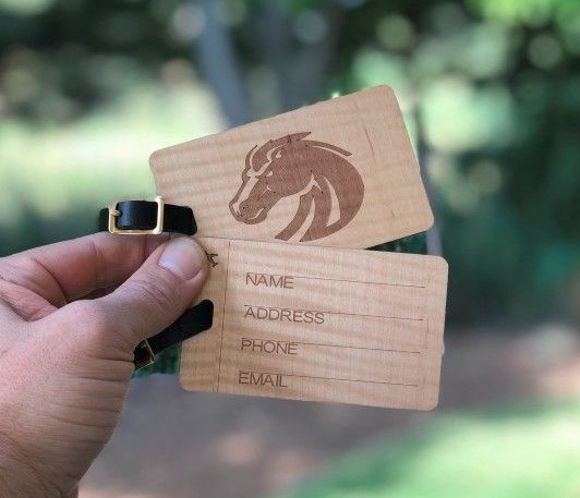 Slim Wooden Engraved Luggage Tags (JARBRIDGE) 1