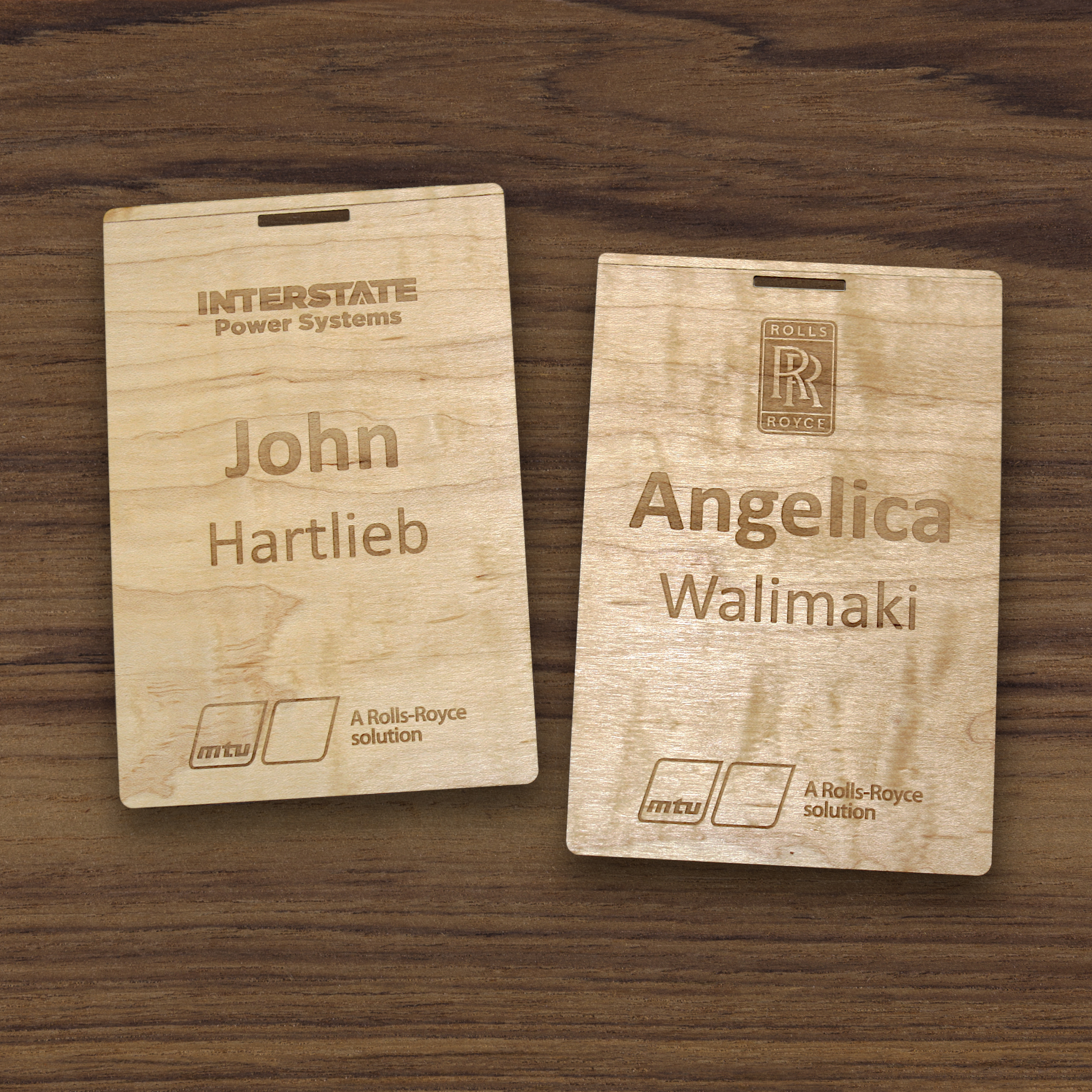 Real Wood Event Badge Credential 1