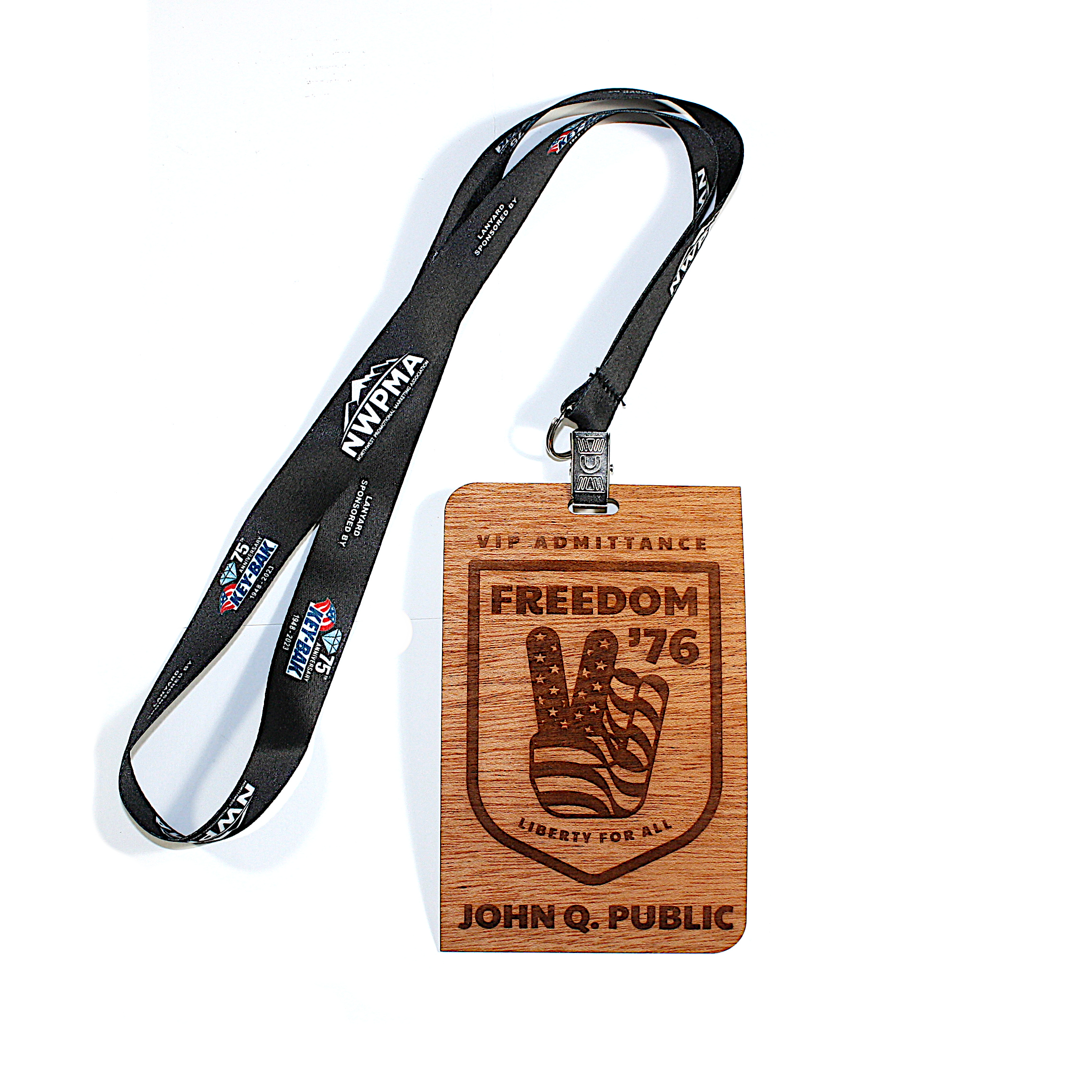 Real Wood Event Badge Credential 1