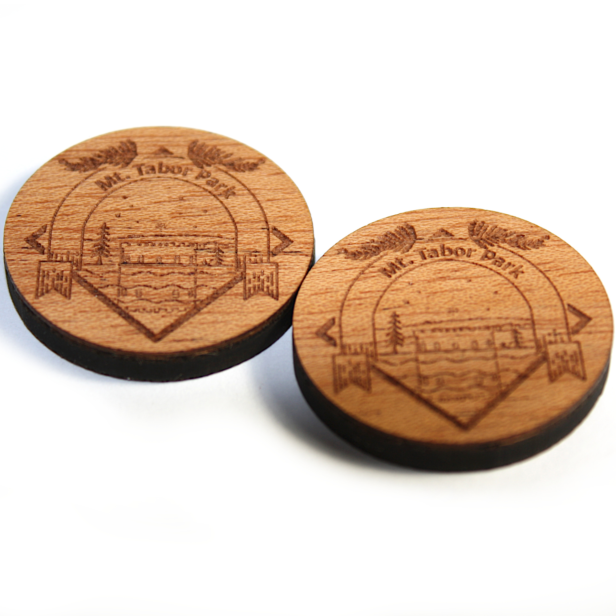 Wood Logo Coin-Token-Lapel Pin (LUCKYPEAK) 1