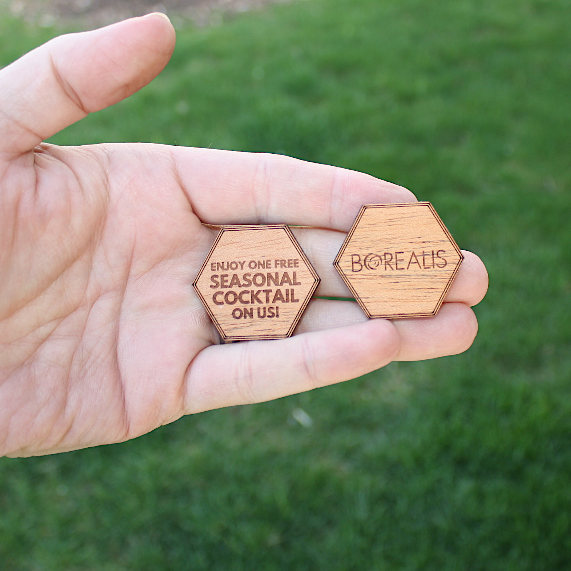 Wood Logo Coin-Token-Lapel Pin (LUCKYPEAK) 1