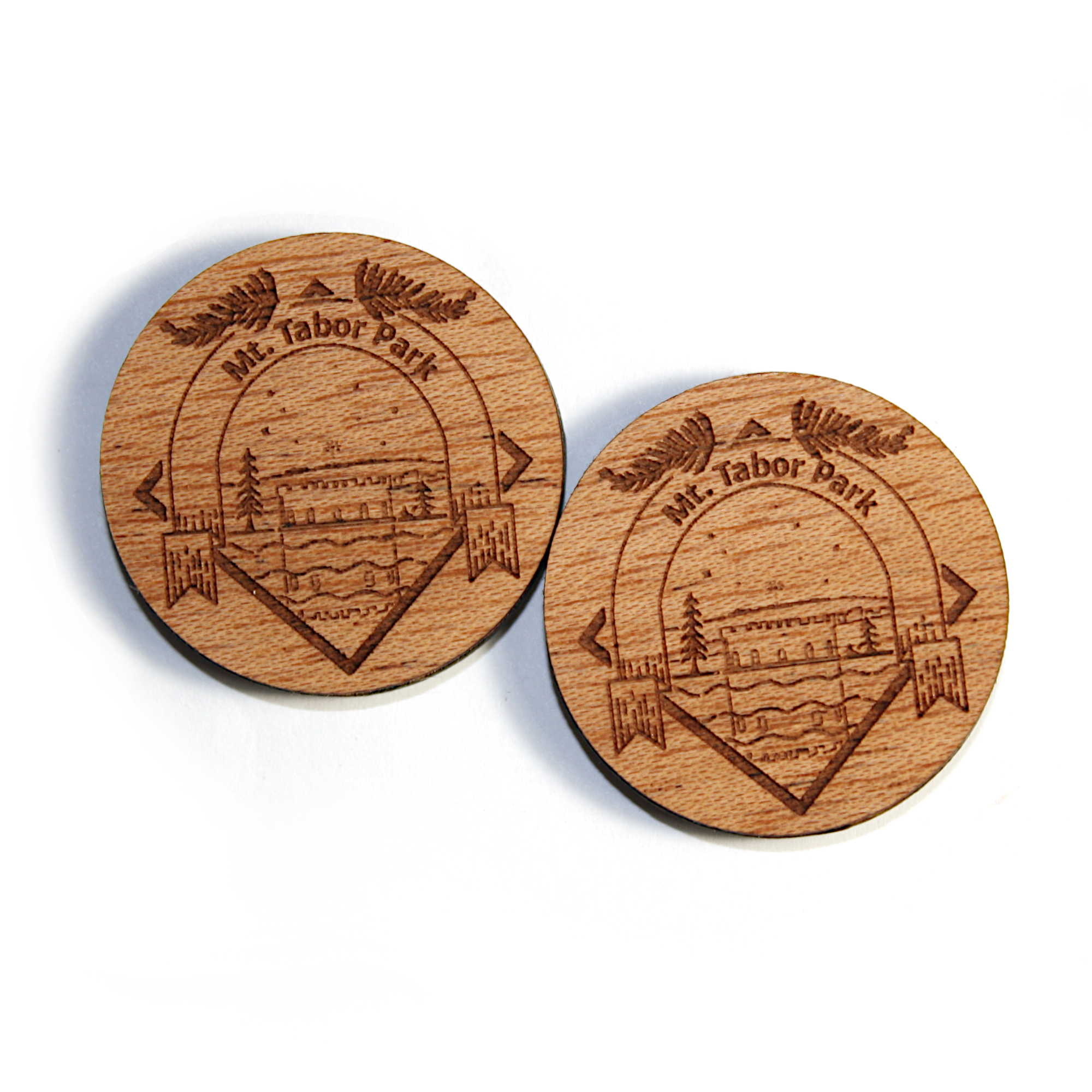 Wood Logo Coin-Token-Lapel Pin (LUCKYPEAK) 1
