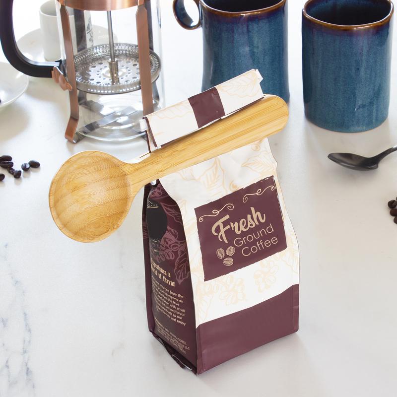 Bamboo Coffee Scoop & Clip 1