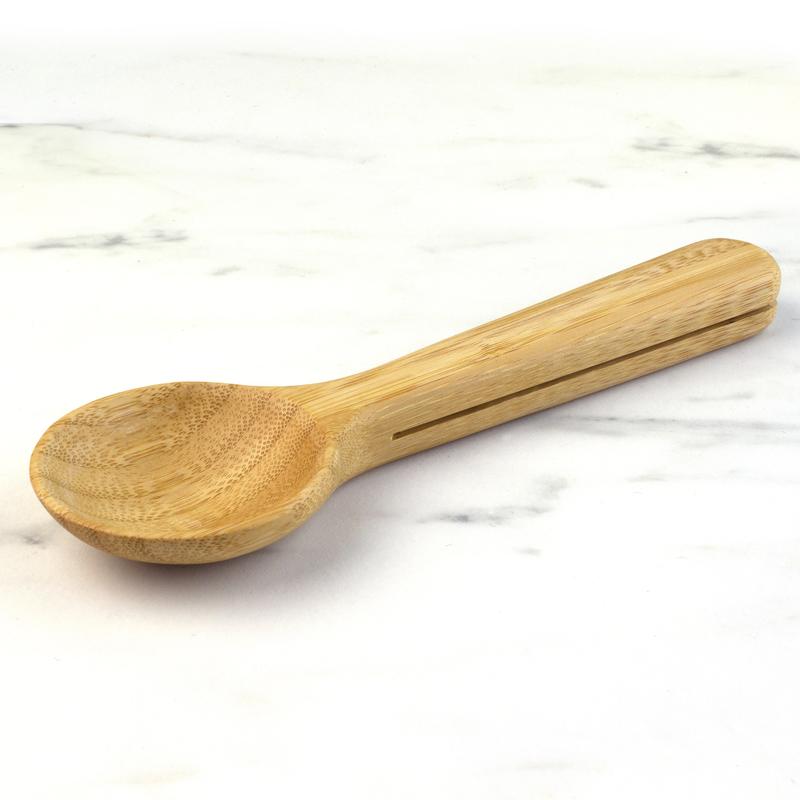Bamboo Coffee Scoop & Clip 1