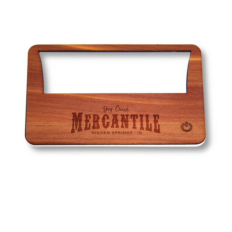 Wooden Credit-Card Magnifying LED Light (RATTLER) 1 Wooden Credit-Card Magnifying LED Light (RATTLER) 1