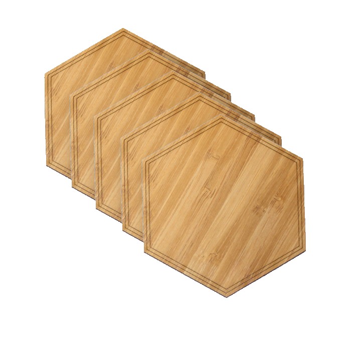 3.5" Coaster Wooden (EUGENE) 1