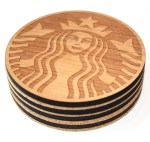3.5" Coaster Wooden (EUGENE) 1 3.5" Coaster Wooden (EUGENE) 1