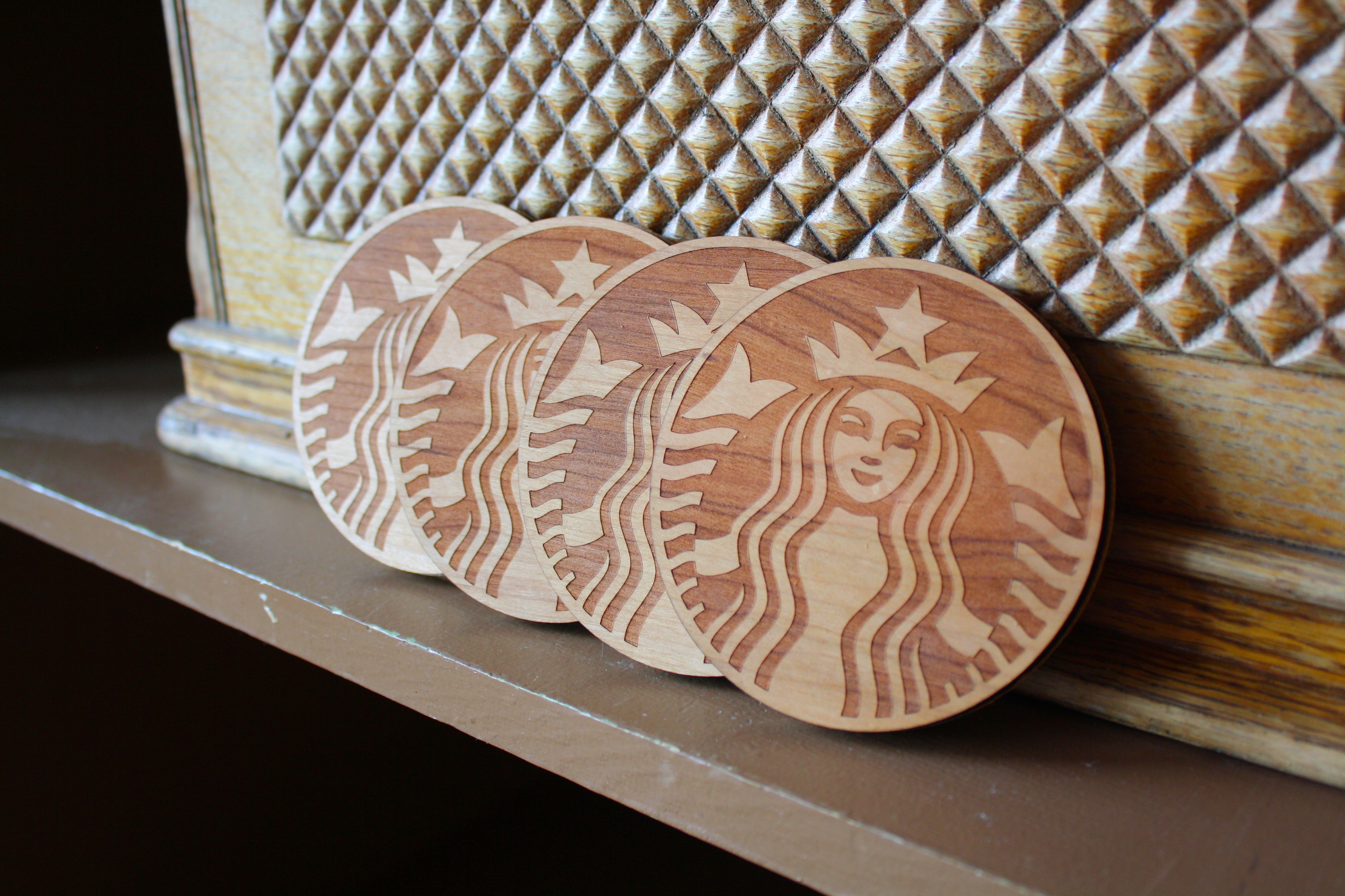 3.5" Coaster Wooden (EUGENE) 1