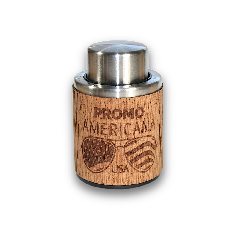 Wood Wrapped Vacuum Wine Bottle Stopper Stainless-Steel (MCFARLANE) 1 Wood Wrapped Vacuum Wine Bottle Stopper Stainless-Steel (MCFARLANE) 1