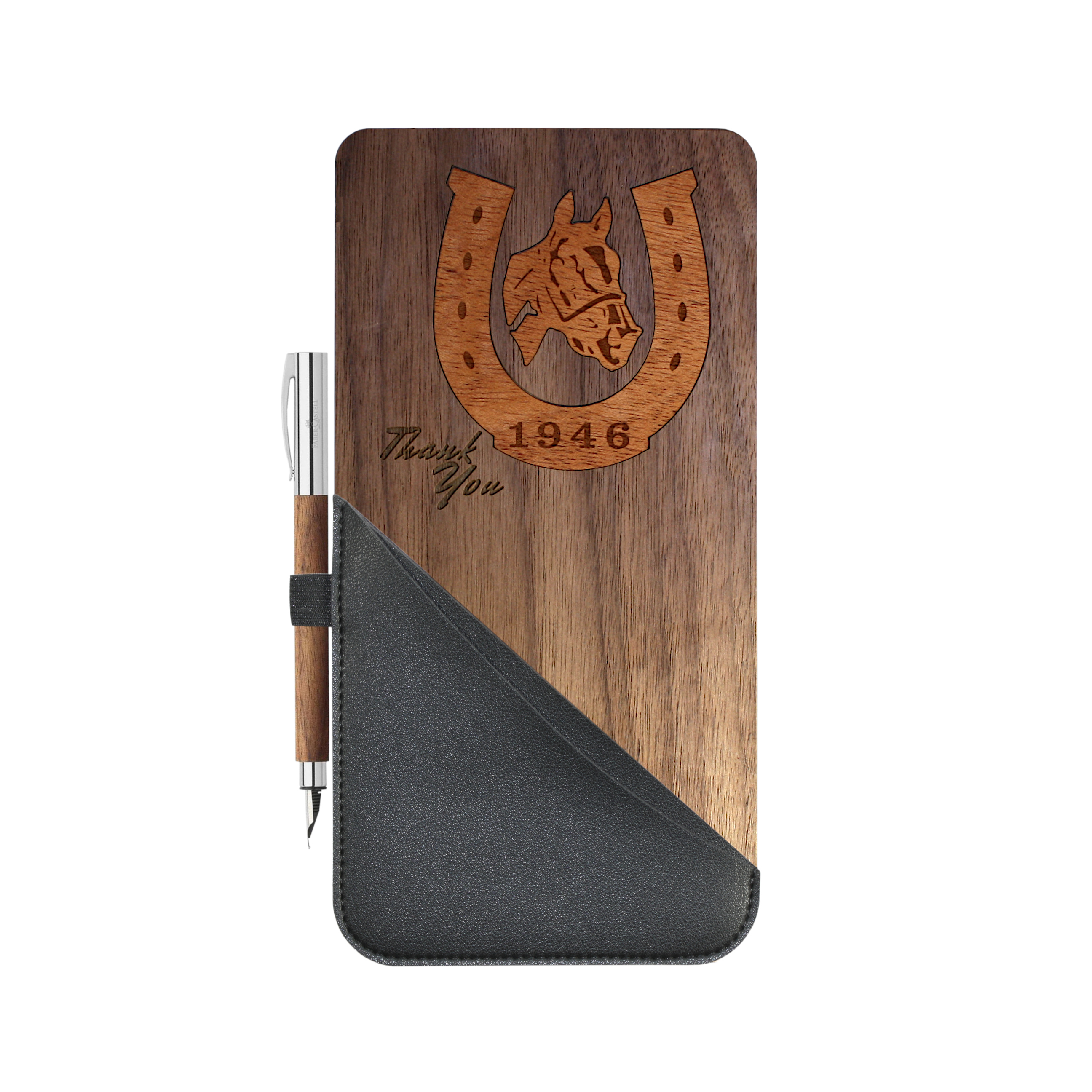 Restaurant Wood Vegan Leather Bill/Check Presenter (CHEHALIS) 1