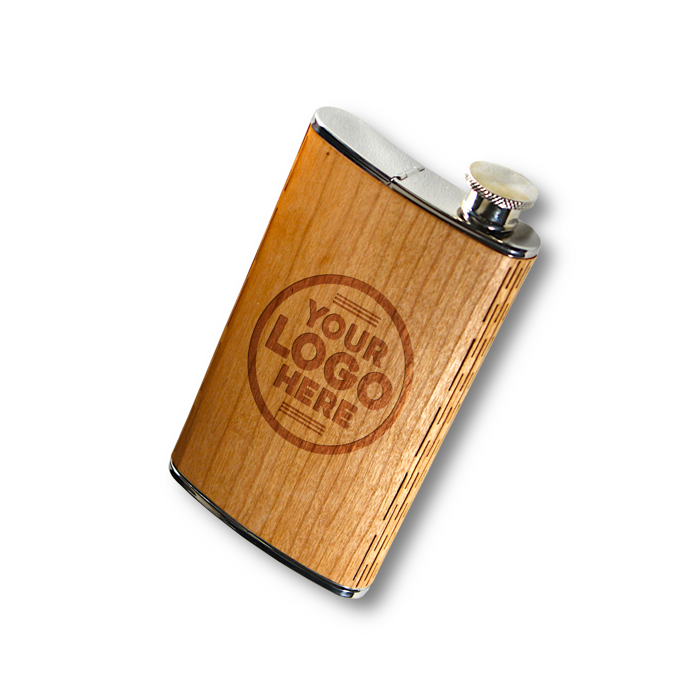 4 Oz. Wooden Cigar Flask (CRATER) 1