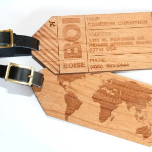 Heavy Duty Wooden Engraved Luggage Tags (HOMER) 1 Heavy Duty Wooden Engraved Luggage Tags (HOMER) 1