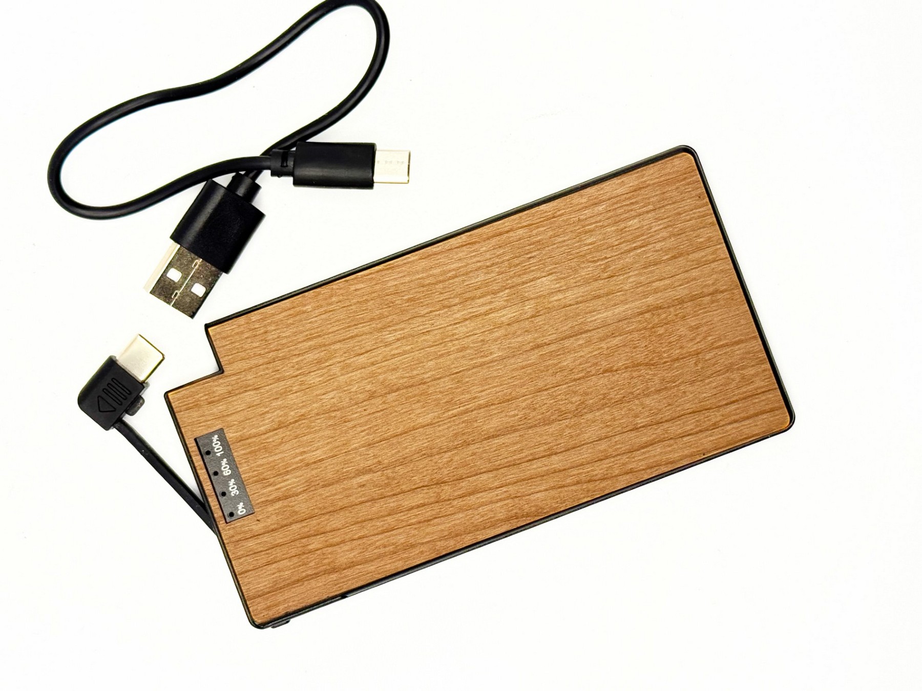 Wooden SlimCharge 5,000mAh Real Wood Power Bank 1