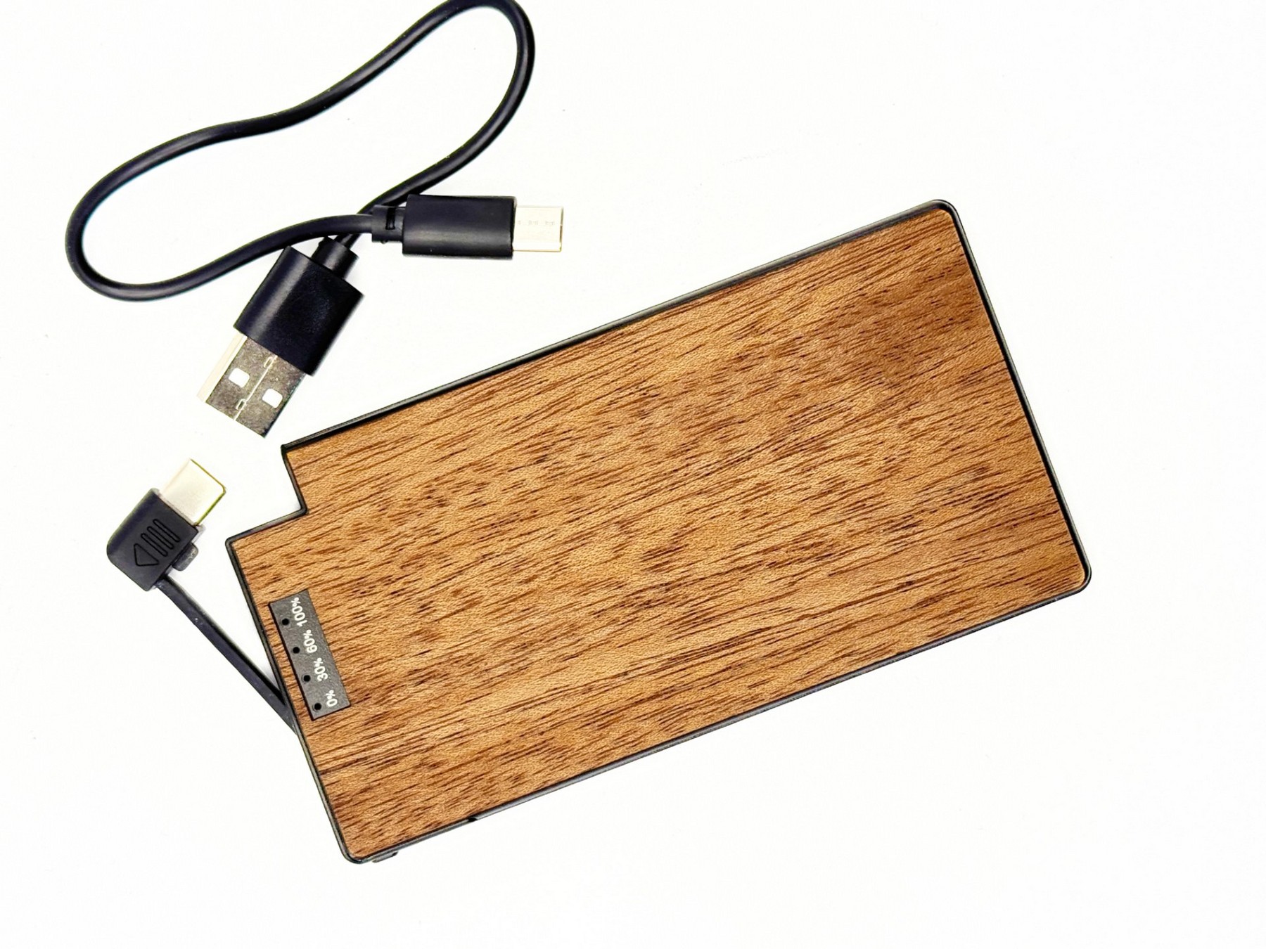 Wooden SlimCharge 5,000mAh Real Wood Power Bank 1