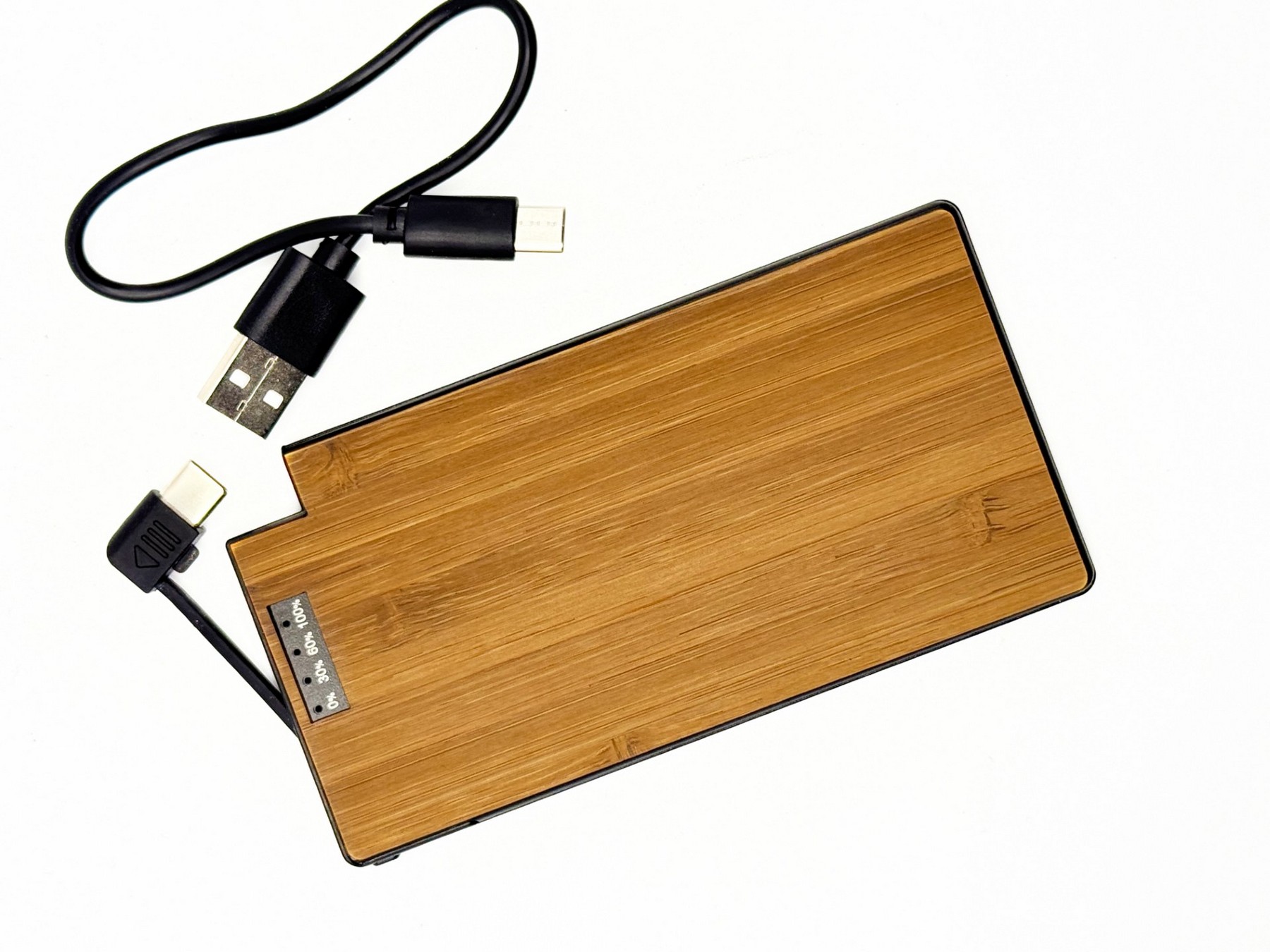 Wooden SlimCharge 5,000mAh Real Wood Power Bank 1