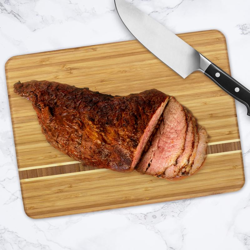 Bamboo Stripe Inlay Cutting Board 15" x 11" x 0.75" 1