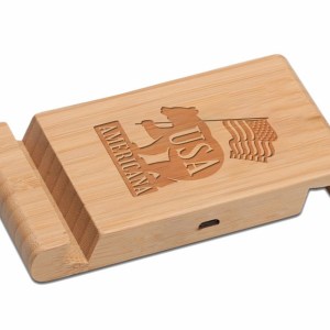 Bamboo Qi-Wireless Pocket Phone Stand (10W) (BIGWOOD) 1 Bamboo Qi-Wireless Pocket Phone Stand (10W) (BIGWOOD) 1