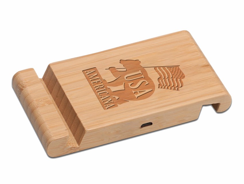 Bamboo Qi-Wireless Pocket Phone Stand (10W) (BIGWOOD) 1 Bamboo Qi-Wireless Pocket Phone Stand (10W) (BIGWOOD) 1