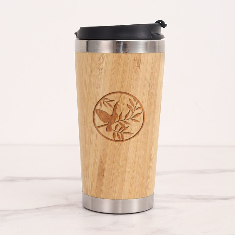 15 Oz. (450 ml) Double Wall Vacuum Natural Bamboo Coffee Mug Travel Mug (BORAH) 1 15 Oz. (450 ml) Double Wall Vacuum Natural Bamboo Coffee Mug Travel Mug (BORAH) 1
