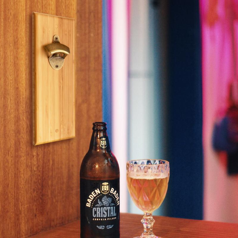 Solid Bamboo Bottle Opener w/ Magnetic Catch 1
