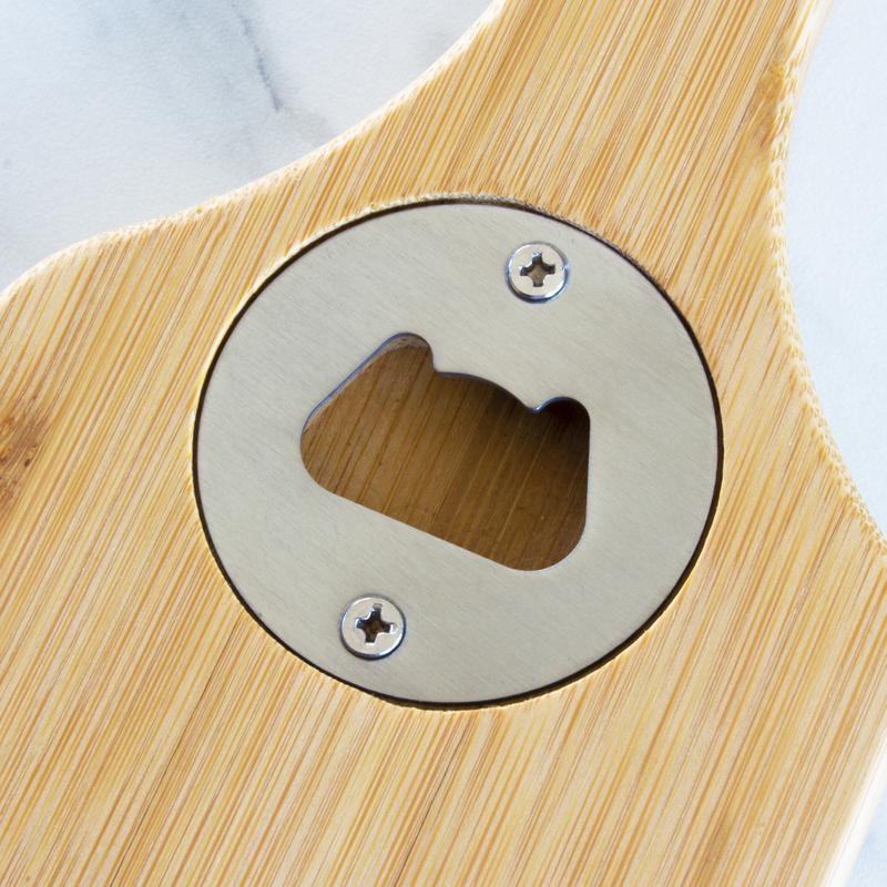 Bamboo BBQ Grill Scraper with Bottle Opener 1