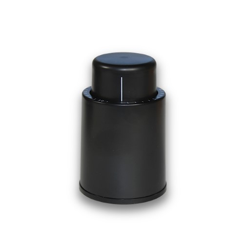 Wood Wrapped Vacuum Wine Bottle Stopper Black ABS (ALLIUM) 2 Wood Wrapped Vacuum Wine Bottle Stopper Black ABS (ALLIUM) 2