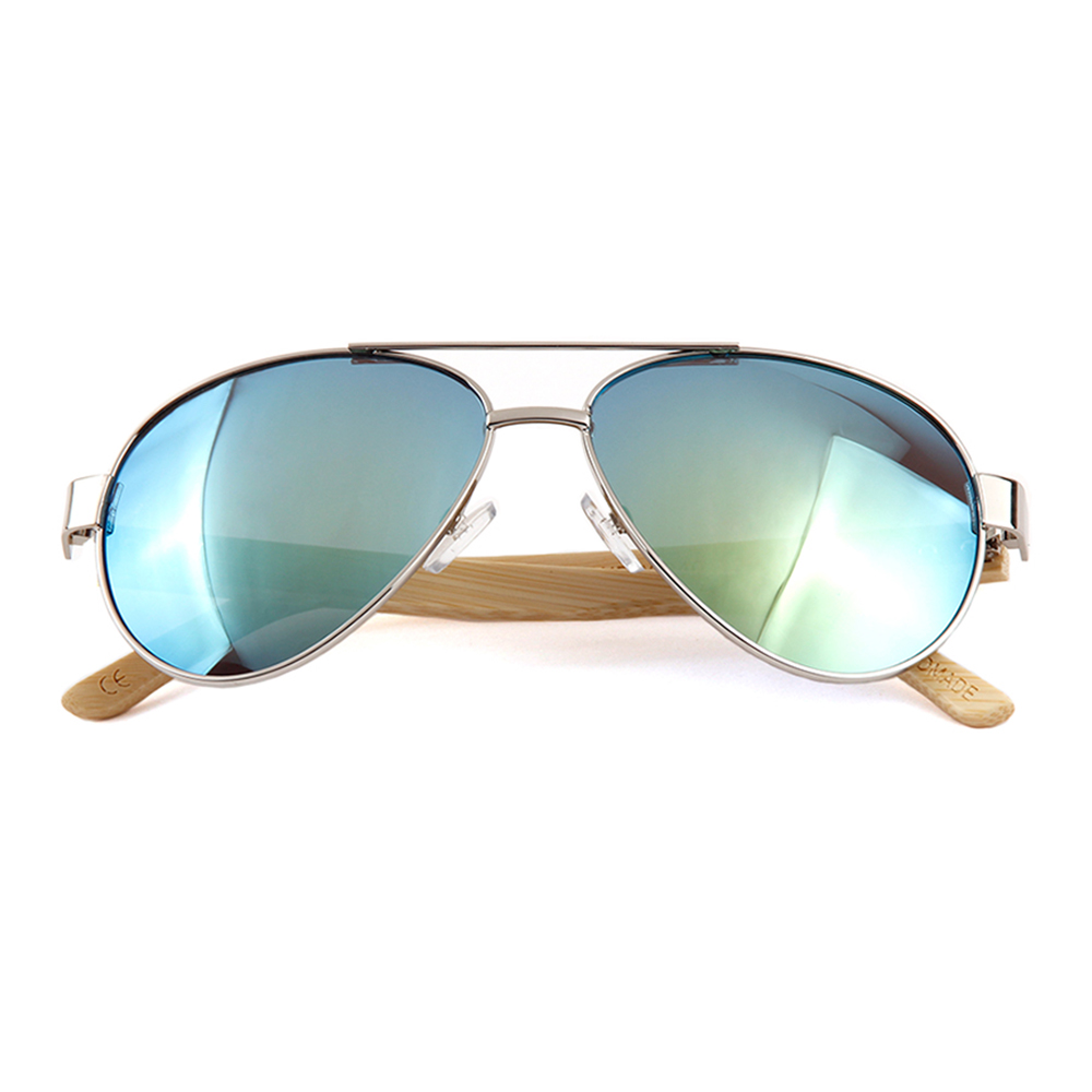 Wooden Series Bamboo Classic Aviator Sunglasses (TETON) 1