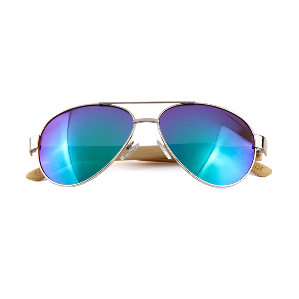 Wooden Series Bamboo Classic Aviator Sunglasses (TETON) 1