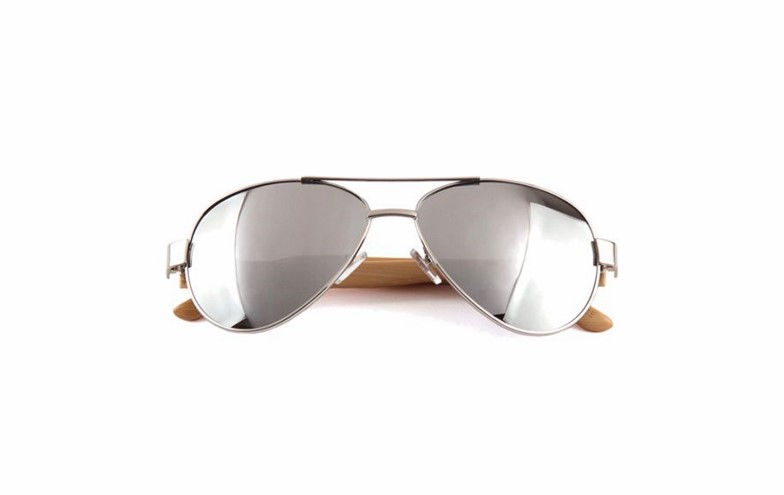Wooden Series Bamboo Classic Aviator Sunglasses (TETON) 1