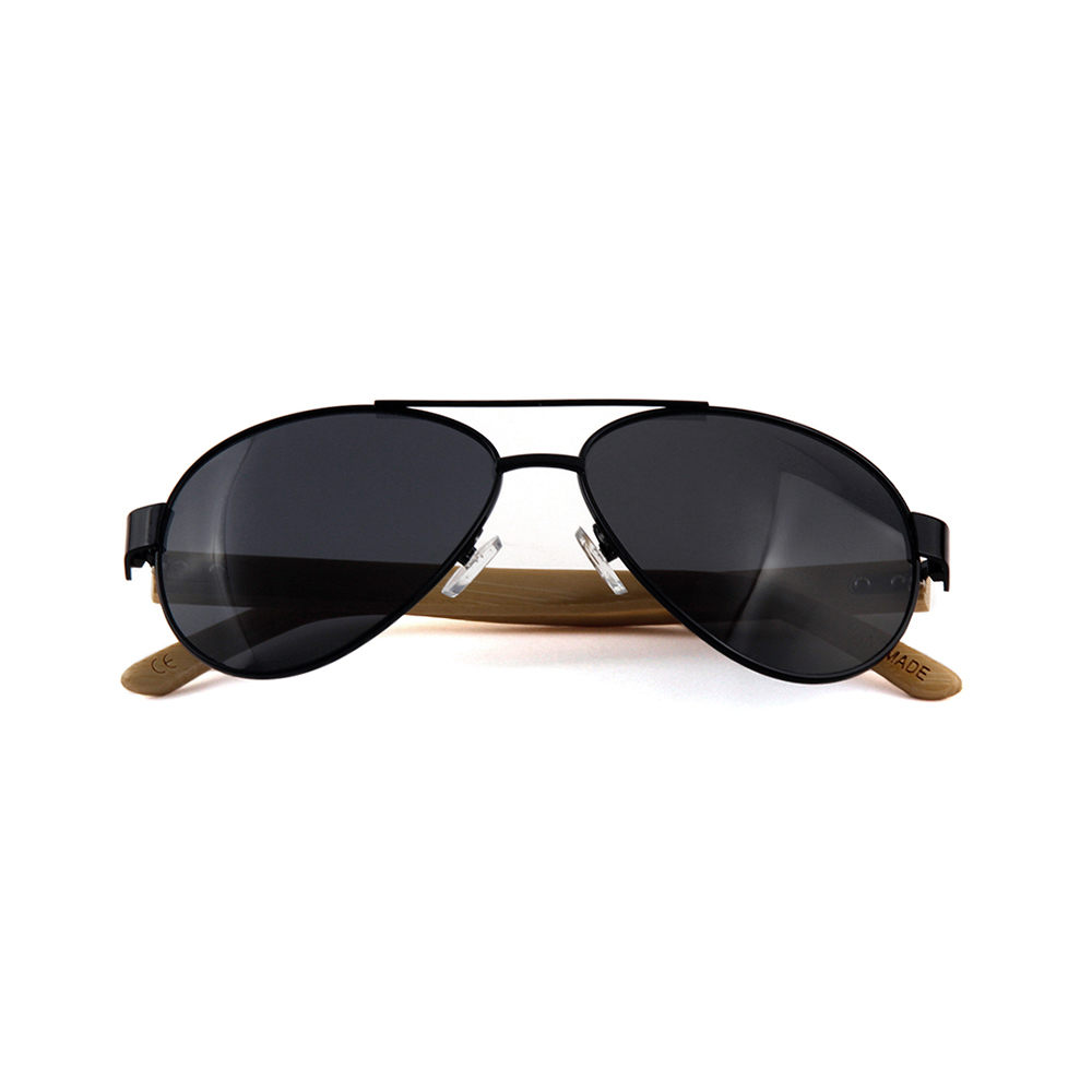 Wooden Series Bamboo Classic Aviator Sunglasses (TETON) 1