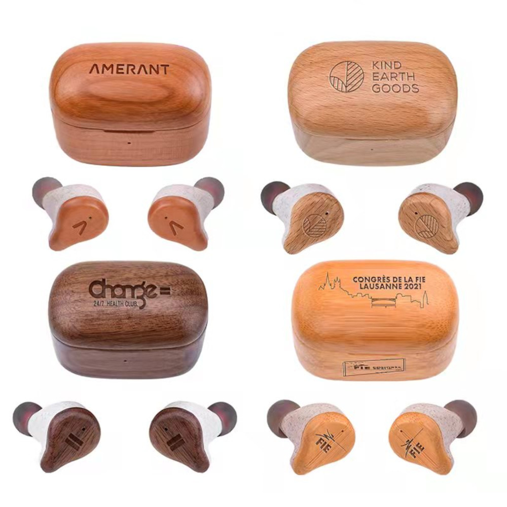 Wooden Bluetooth Earbuds (CAMAS) 1