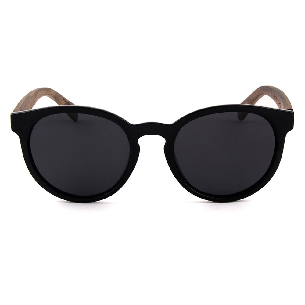 Wooden Series Ebony, Zebra & Rosewood, Round Sunglasses (SHUKSAN) 1