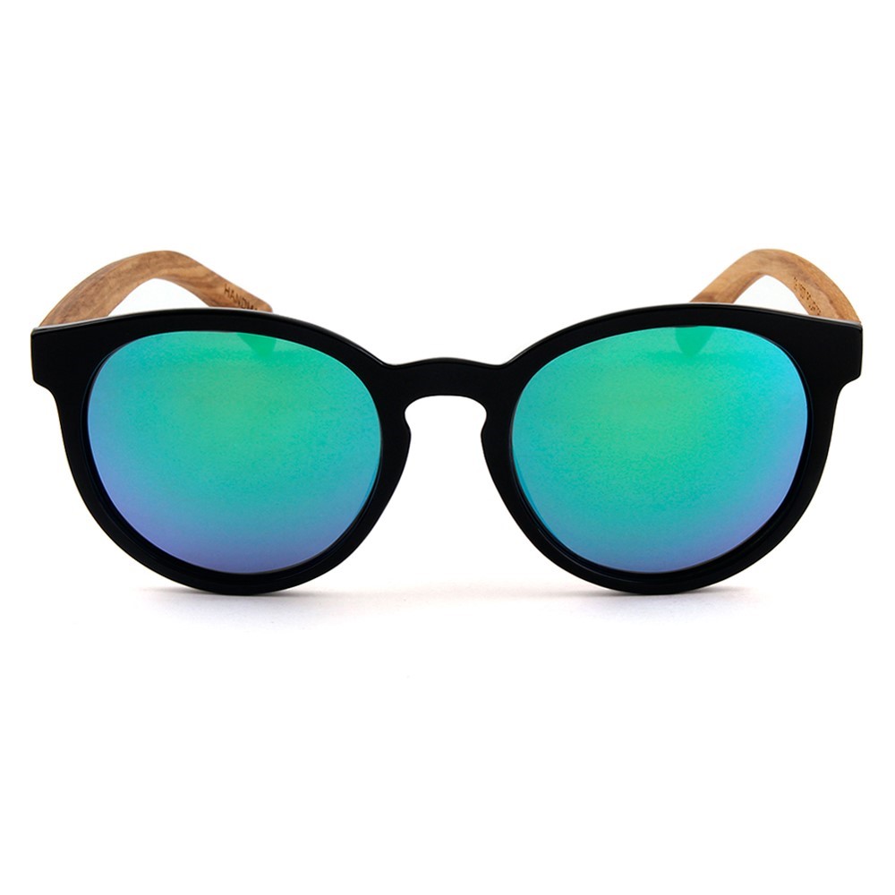 Wooden Series Ebony, Zebra & Rosewood, Round Sunglasses (SHUKSAN) 1