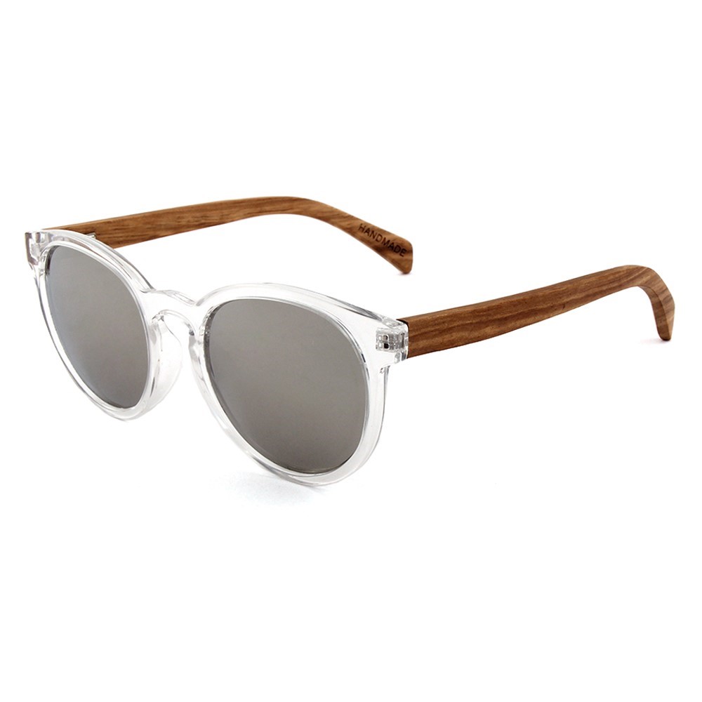 Wooden Series Ebony, Zebra & Rosewood, Round Sunglasses (SHUKSAN) 1