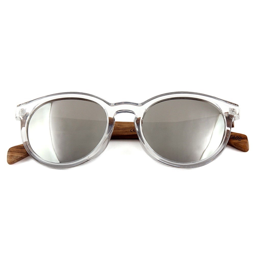 Wooden Series Ebony, Zebra & Rosewood, Round Sunglasses (SHUKSAN) 1