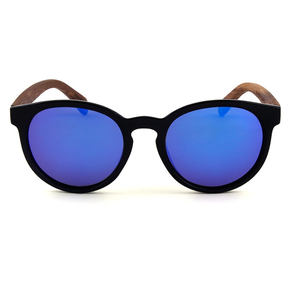 Wooden Series Ebony, Zebra & Rosewood, Round Sunglasses (SHUKSAN) 1
