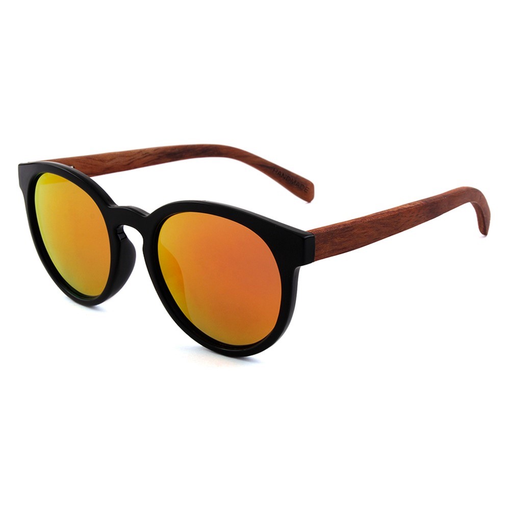 Wooden Series Ebony, Zebra & Rosewood, Round Sunglasses (SHUKSAN) 1