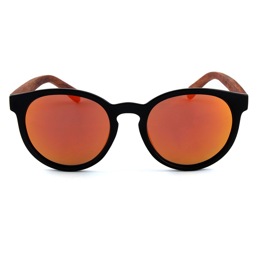 Wooden Series Ebony, Zebra & Rosewood, Round Sunglasses (SHUKSAN) 1