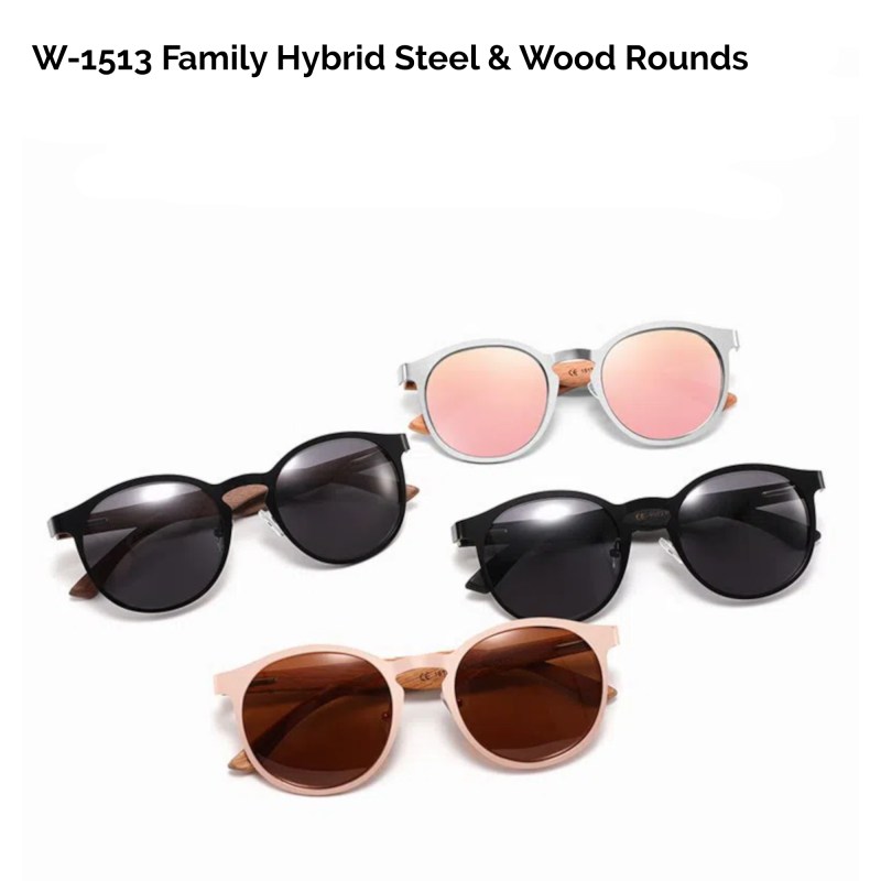 Wood & Steel Rounds Polarized Sunglasses (LOSTRIVER) 1 Wood & Steel Rounds Polarized Sunglasses (LOSTRIVER) 1