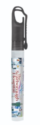 "SprayClip" 10 ml. Antibacterial Hand Sanitizer Spray Pump Bottle with Carabiner Clip Cap(PhotoImage 1