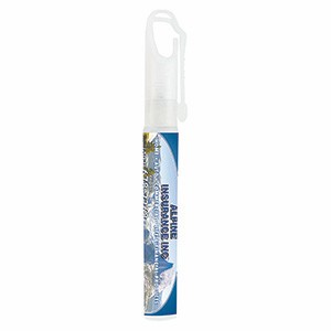"SprayClip" 10 ml. Antibacterial Hand Sanitizer Spray Pump Bottle with Carabiner Clip Cap(PhotoImage 1