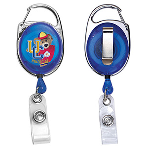 "Oberlin Pl" Full-Color Retractable Carabiner Style Badge Reel & Badge Holder 1