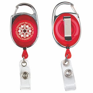 "Oberlin Pl" Full-Color Retractable Carabiner Style Badge Reel & Badge Holder 1