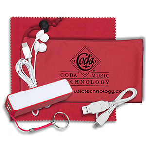 "TechBank Plus" Mobile Tech Power Bank Accessory Kit w/Ear Buds in Cinch Pouch 1